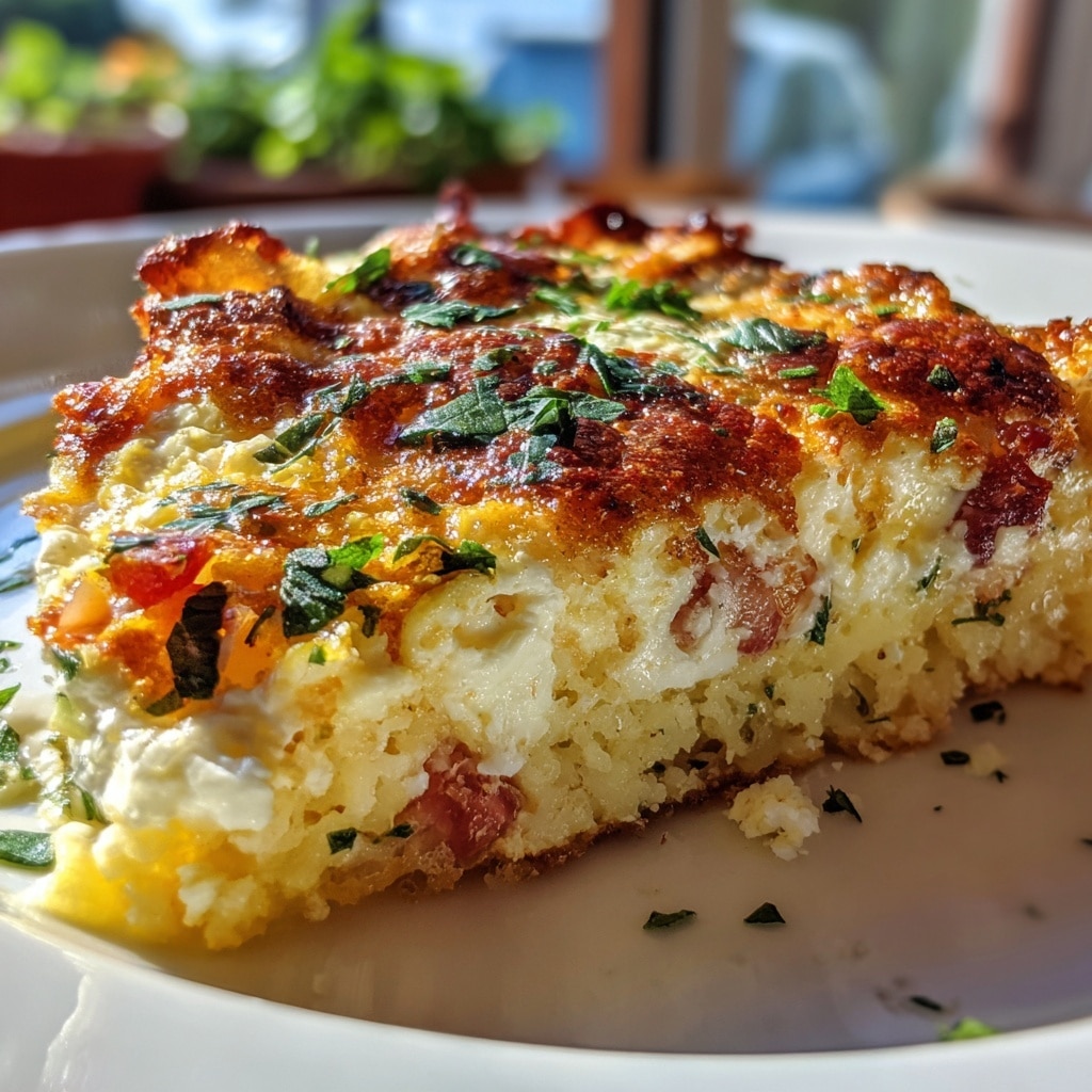 Savoury Impossible Pie Recipe - Recipe Image