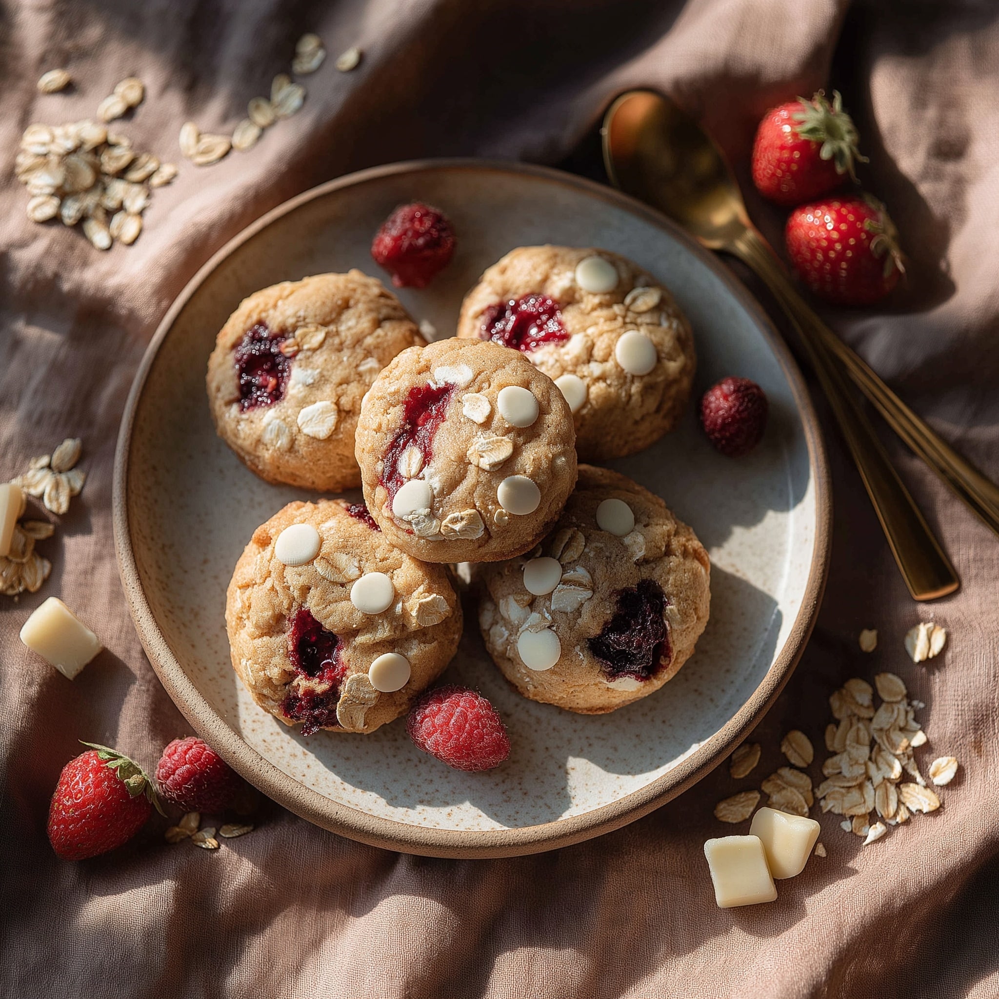 Raspberry Chocolate Chip Cookies Recipe - Recipe Image