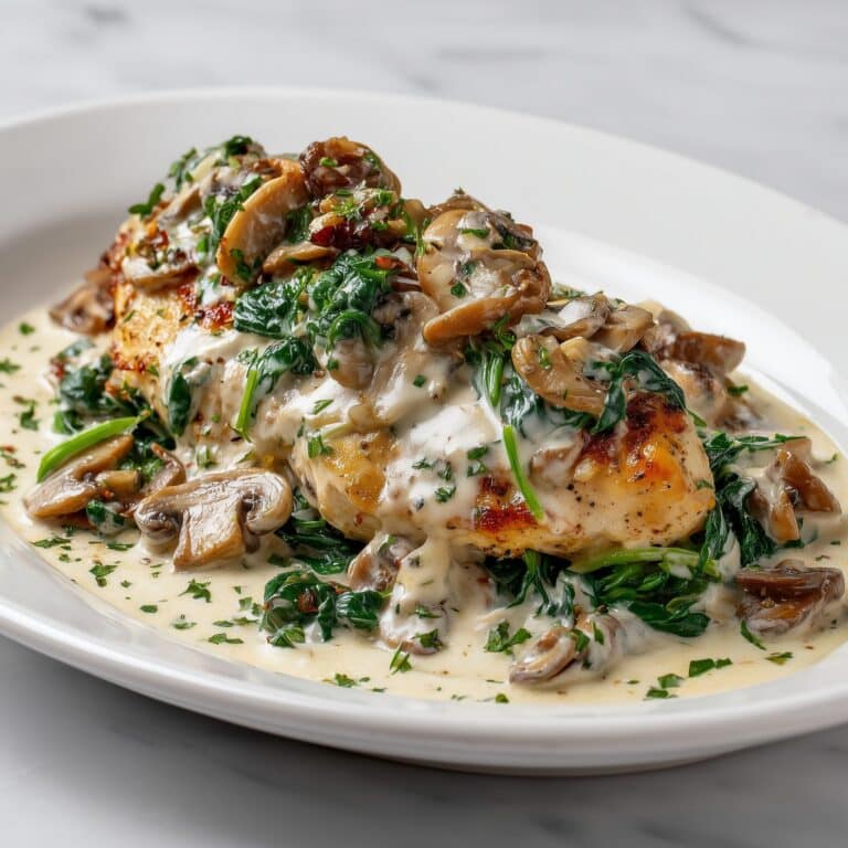 Garlic Butter Mushroom Stuffed Chicken Recipe