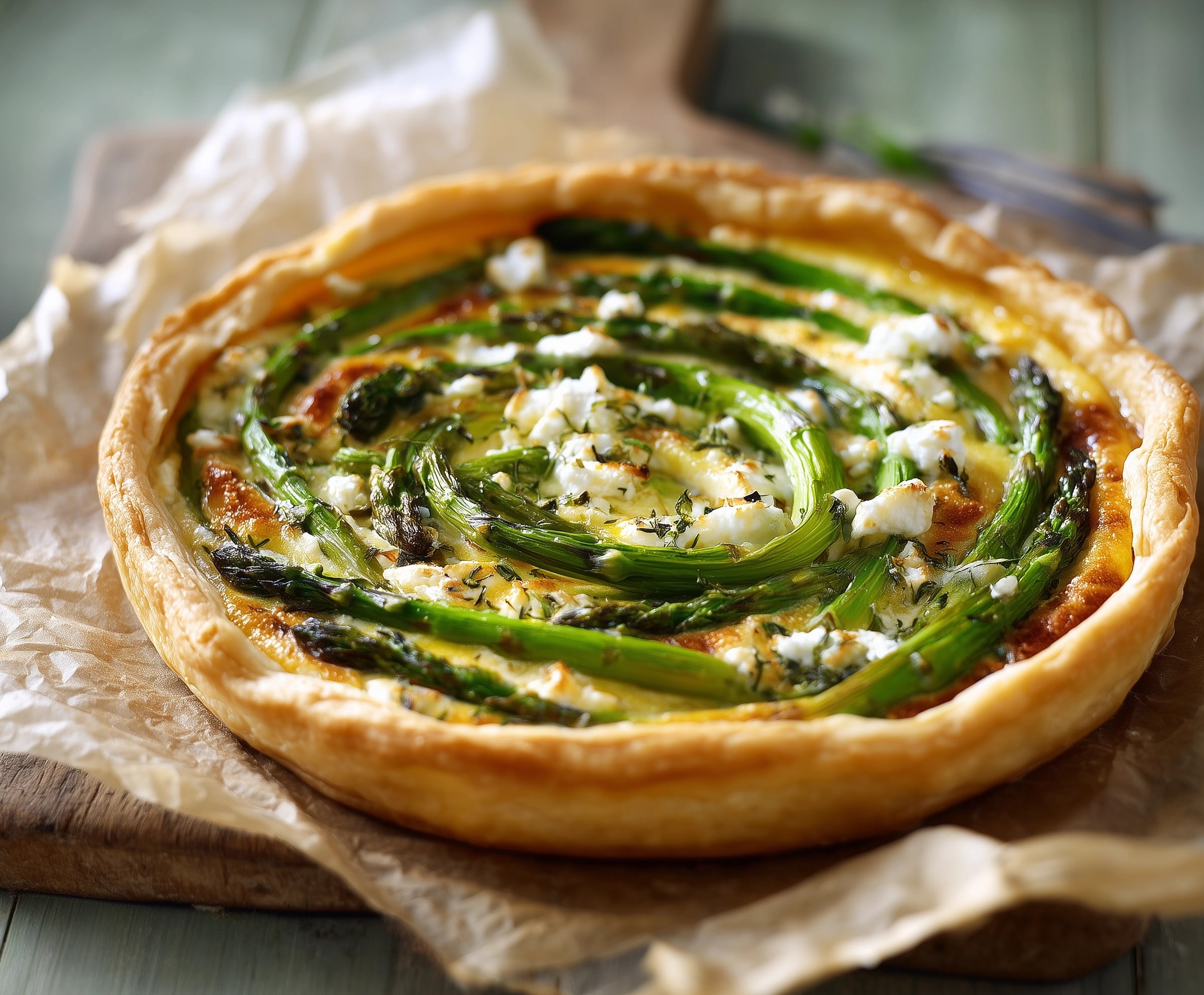 Asparagus, Feta & Dill Quiche Recipe - Recipe Image