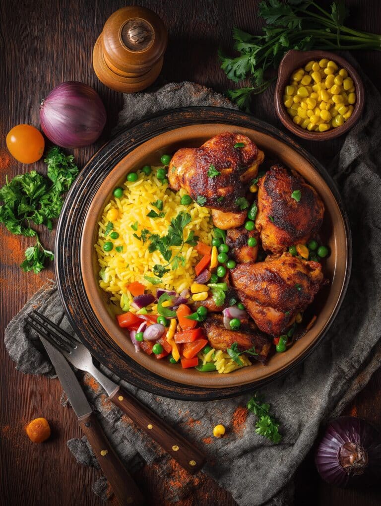 Easy Jerk Chicken with Rice & Peas Recipe