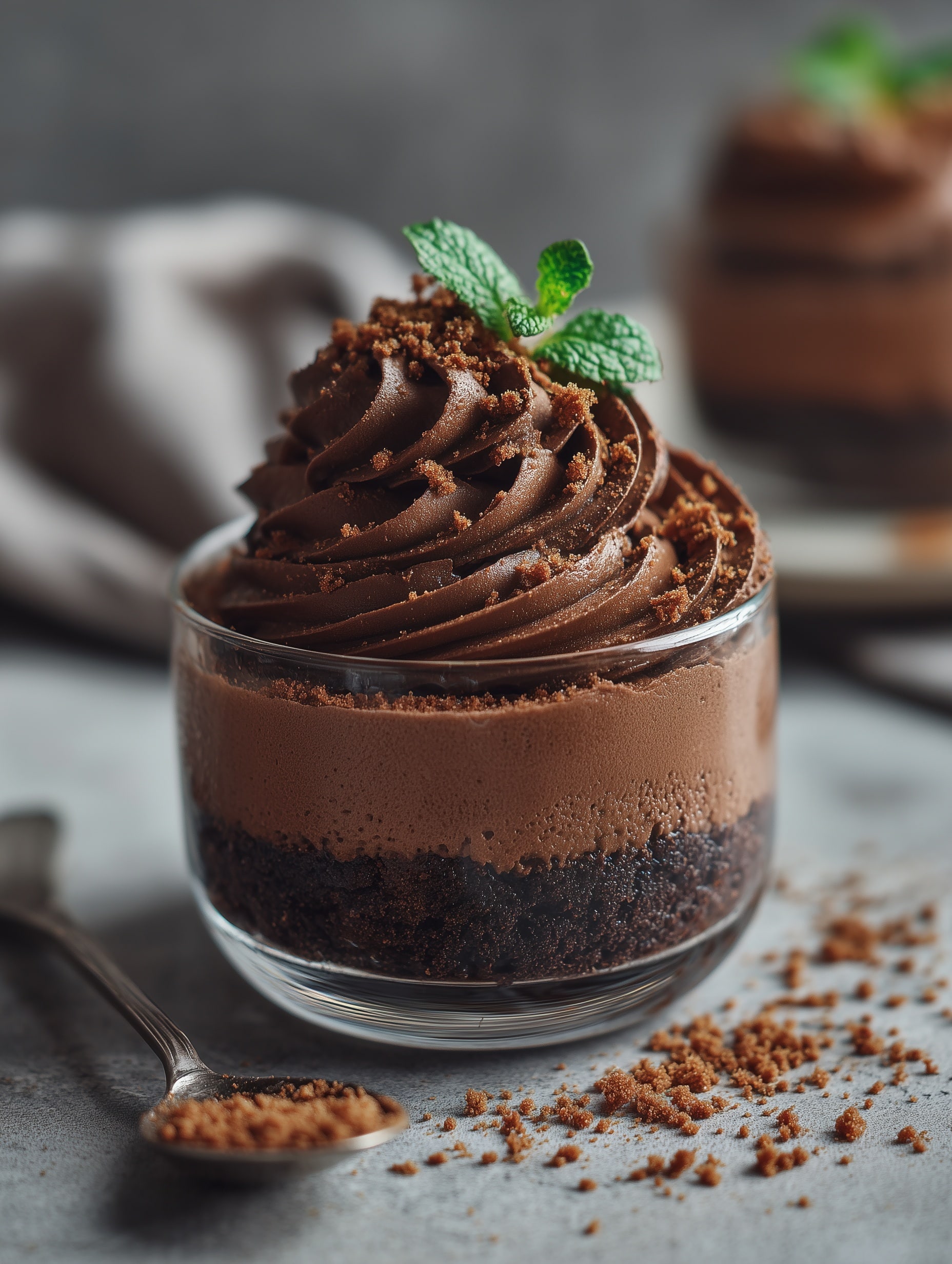 Dark Chocolate Mousse Cake Recipe - Recipe Image