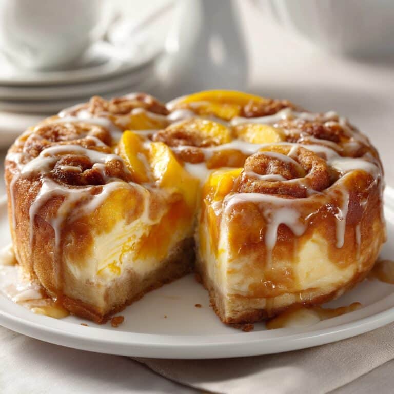 Peach Cobbler Cinnamon Rolls Recipe
