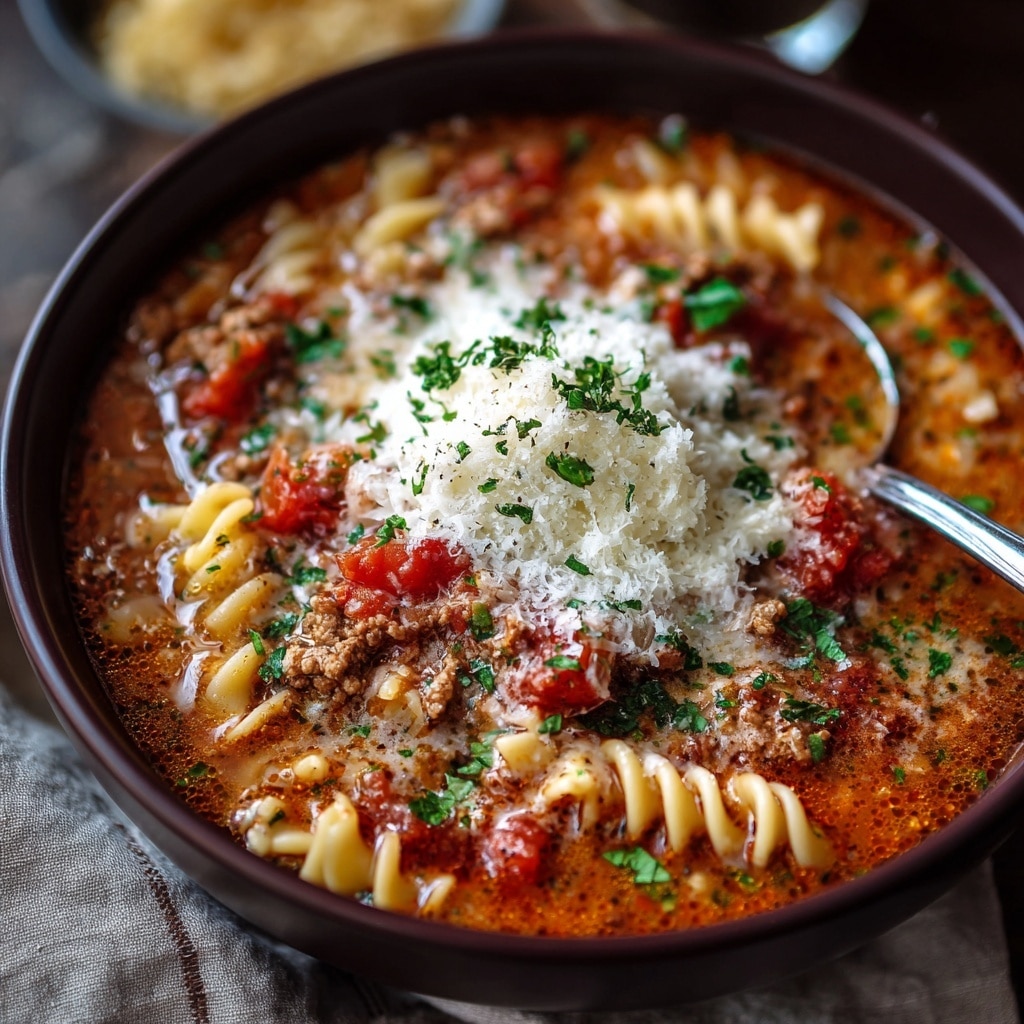 Quick White Lasagna Soup Recipe - Recipe Image