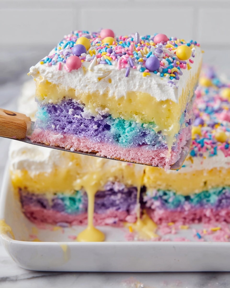 Unicorn Poke Cake Recipe - Recipe Image