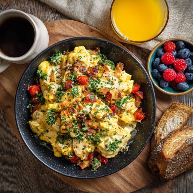 Cheesy Skillet Hash Brown & Eggs Recipe