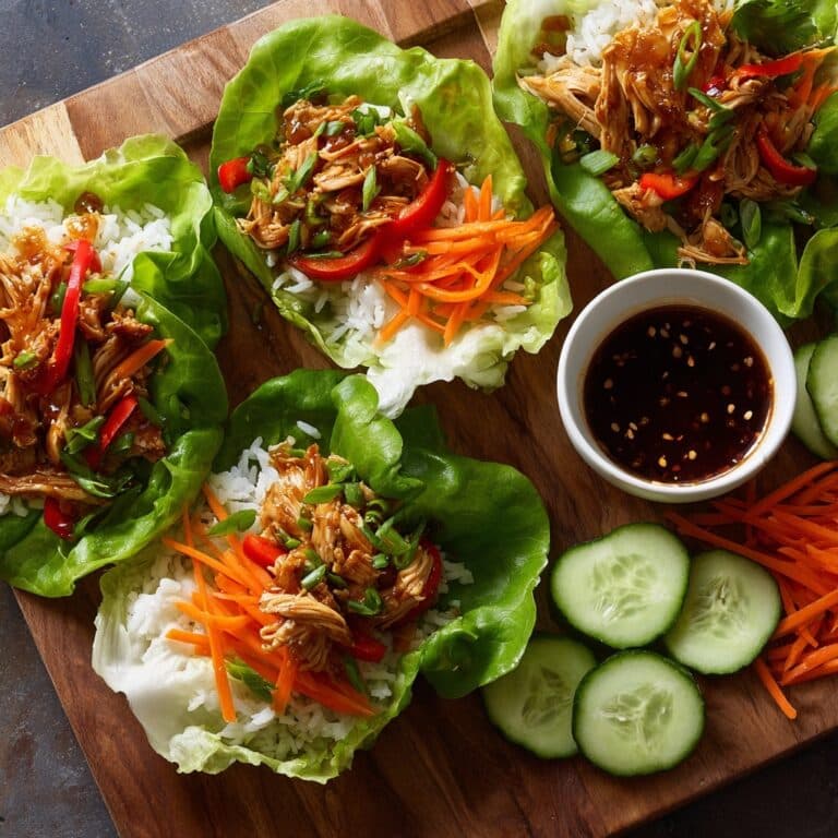 Chicken Lettuce Wraps with Teriyaki Sauce Recipe