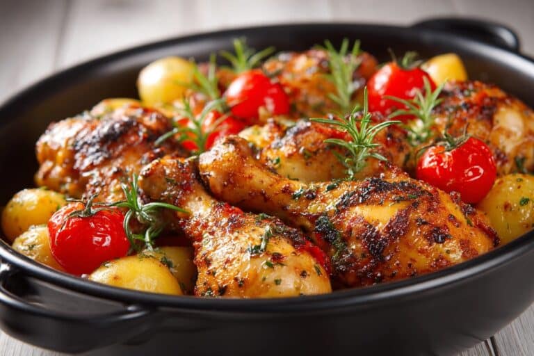 Lemon Balsamic Chicken and Potatoes Made Easy Recipe