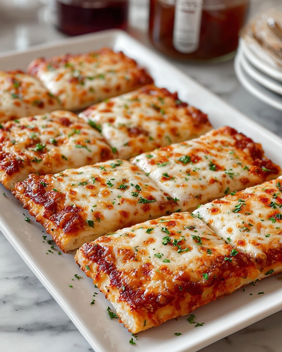 Cheesy Pizza Hut Cheese Sticks with Garlic Marinara Dip Recipe - Recipe Image
