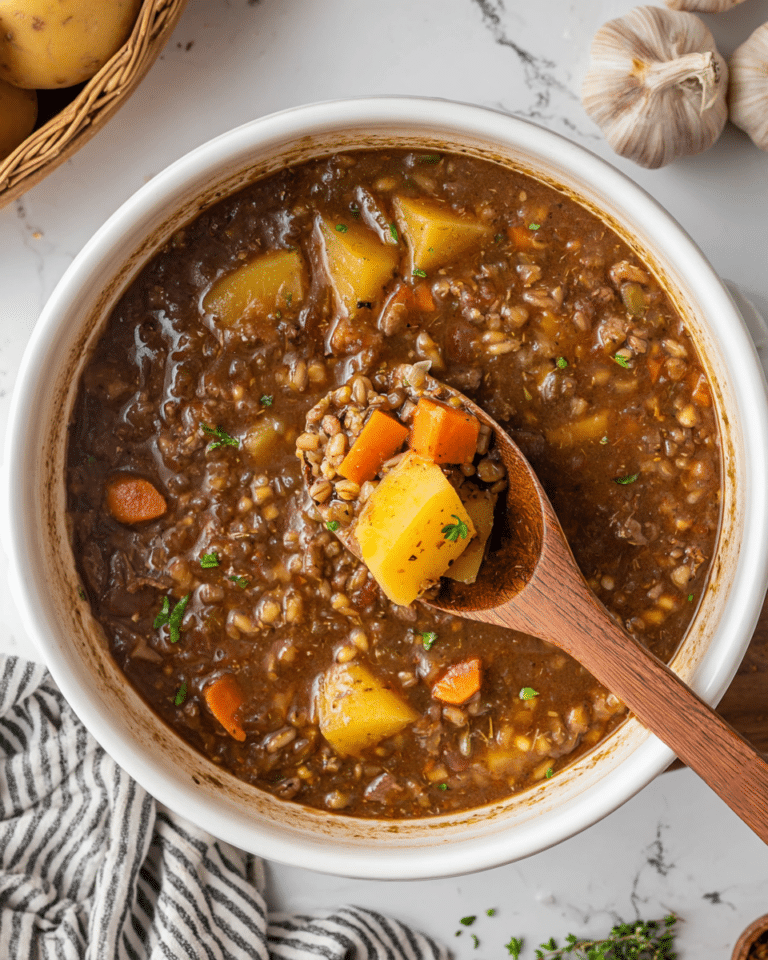 Slow Cooker Beef Barley Soup Recipe