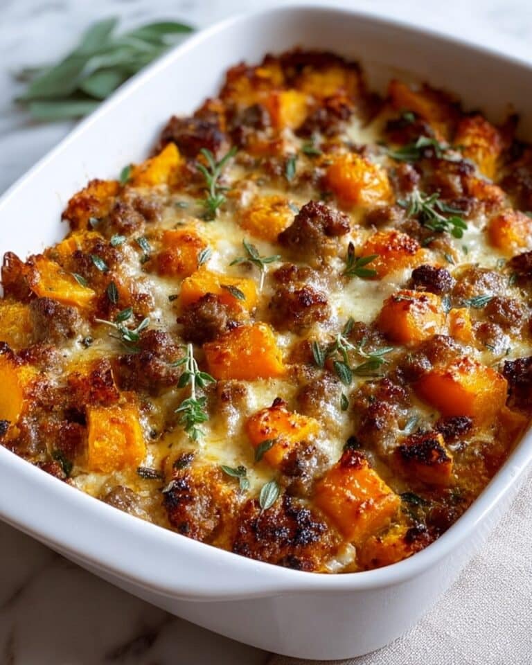 Butternut Squash Casserole with Savory Crumble Topping Recipe