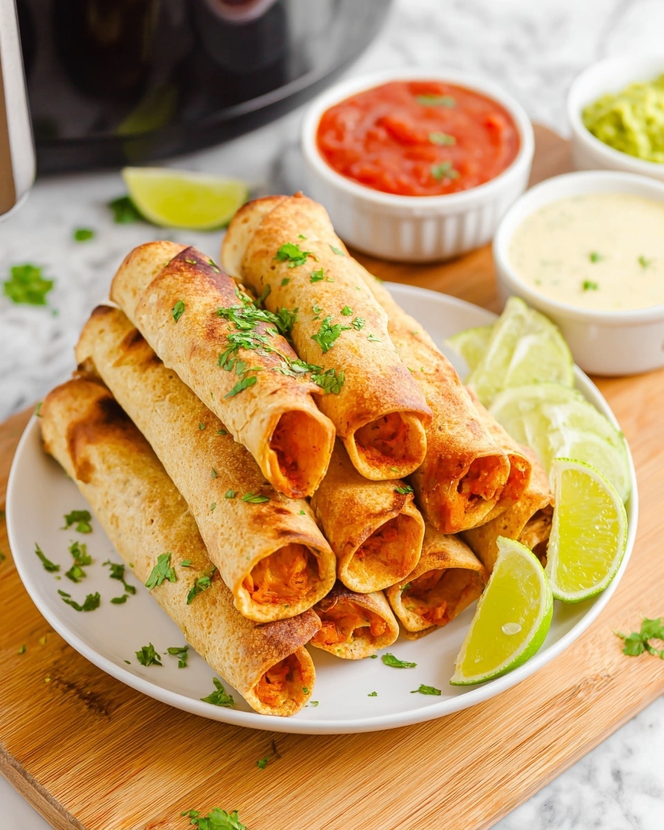 Air Fryer Chicken Taquitos Recipe - Recipe Image