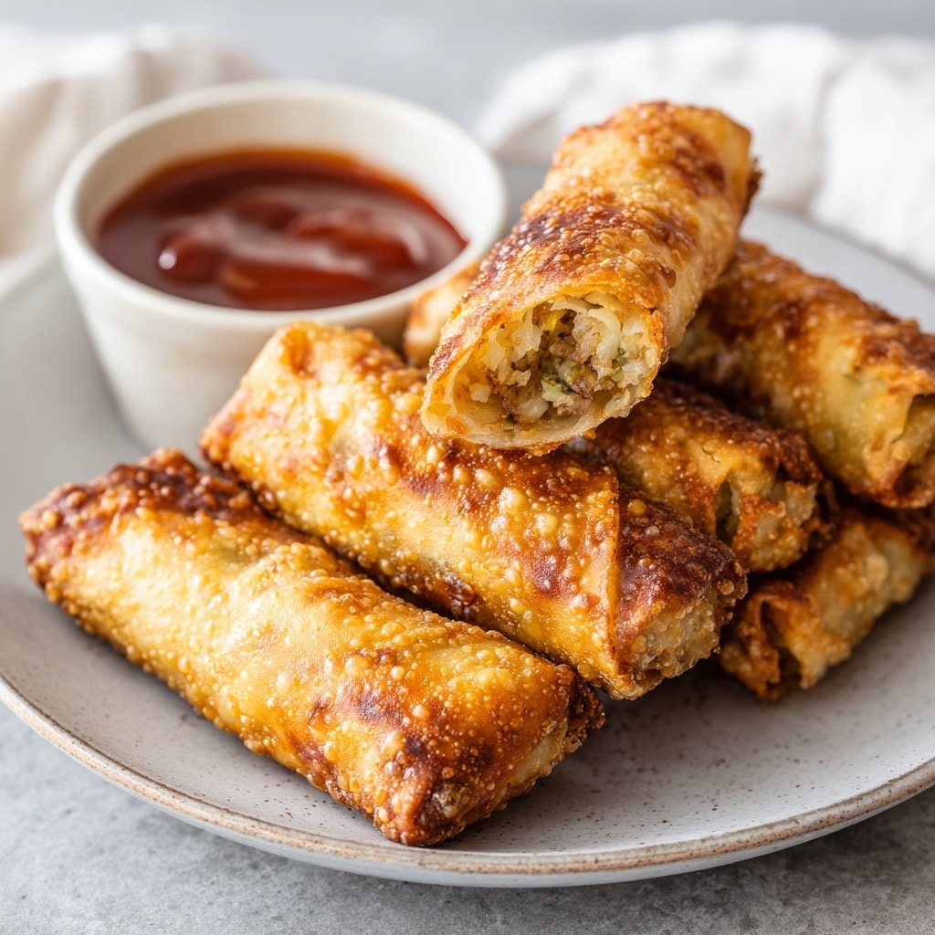 Crispy Air Fryer Frozen Egg Rolls Recipe - Recipe Image