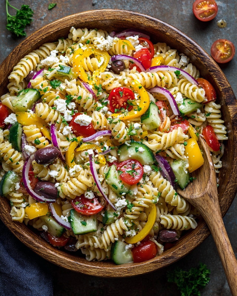 Italian Pasta Salad with Homemade Italian Dressing Recipe - Recipe Image