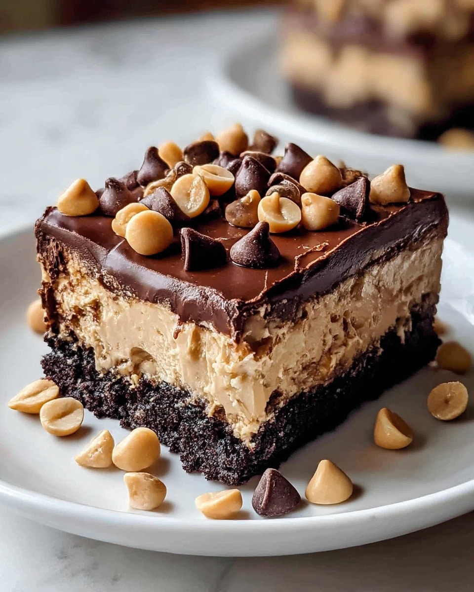 Chocolate Peanut Butter Poke Cake Recipe - Recipe Image