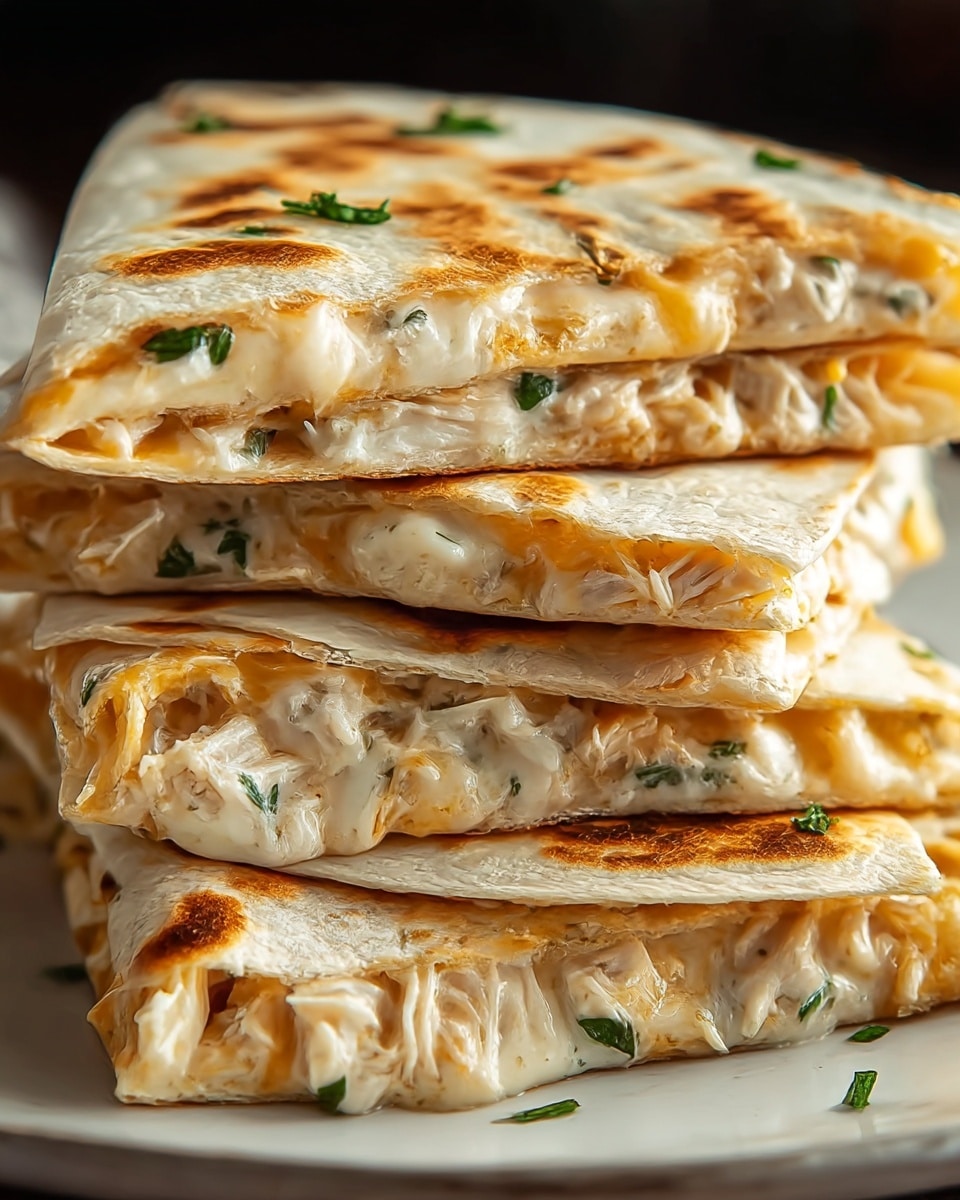 High Protein Chicken Ranch Quesadilla Recipe - Recipe Image