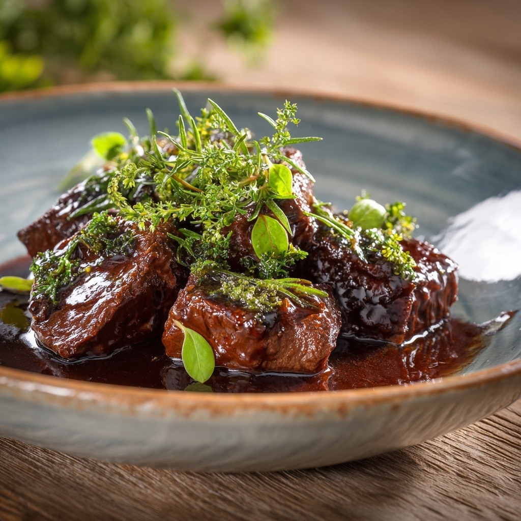 Maple Coffee Braised Short Ribs Recipe - Recipe Image