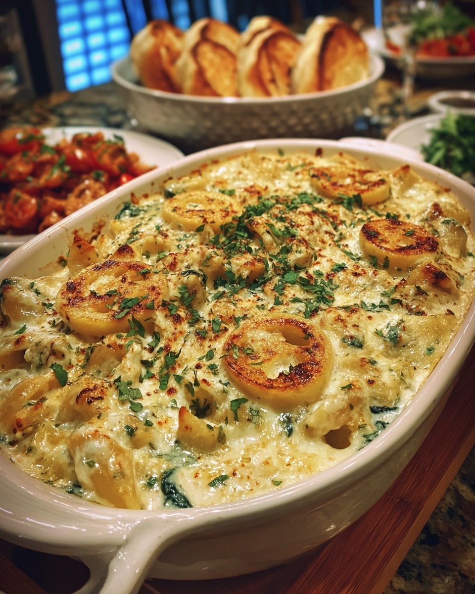 Southern Style Baked Chicken Ricotta Meatballs with Spinach Alfredo Sauce Recipe - Recipe Image