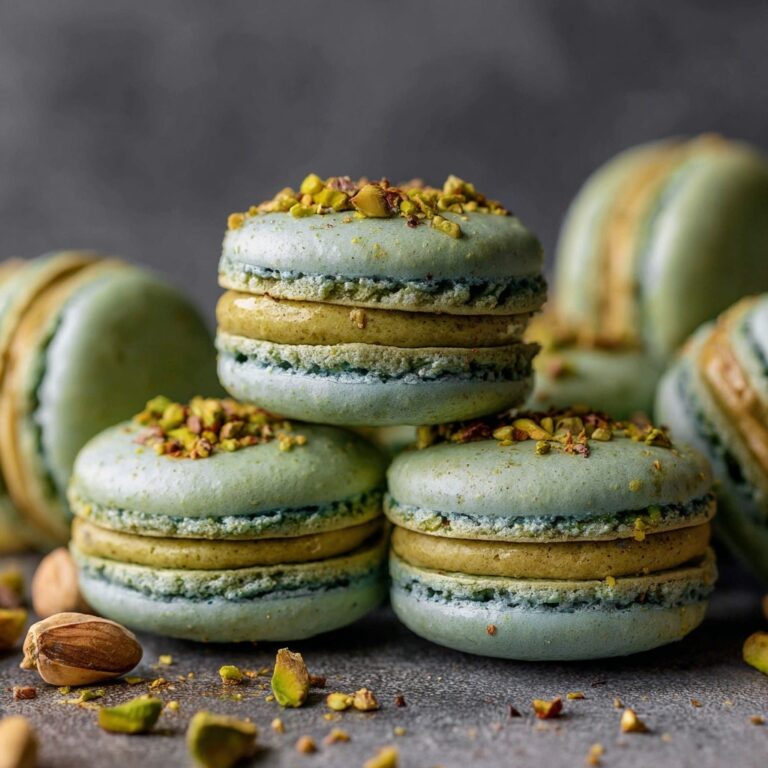 Pistachio Macarons with Green Pistachio Ganache Recipe