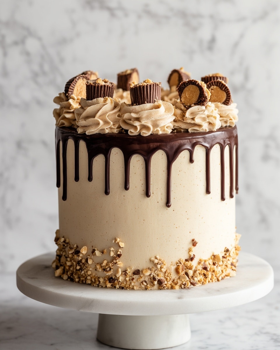 Peanut Butter Chocolate Layer Cake Recipe - Recipe Image