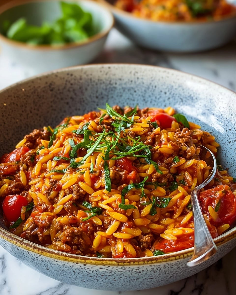Ground Beef Orzo: A Delicious and Easy One-Pan Recipe - Recipe Image