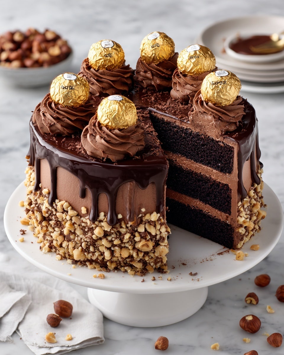 Ferrero Rocher Chocolate Cake Recipe - Recipe Image