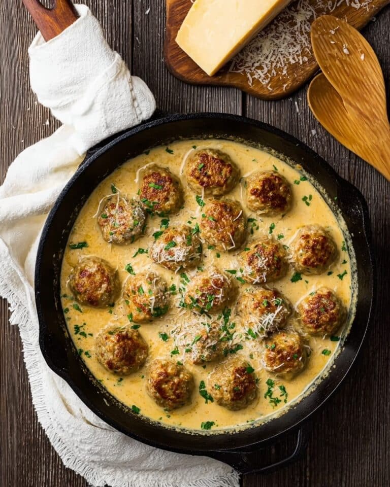Keto Turkey Meatballs in a Creamy Parmesan Sauce Recipe