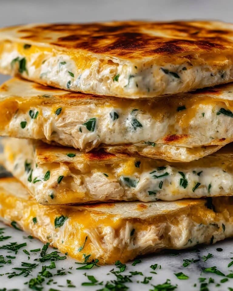 High-Protein Chicken Ranch Quesadilla Recipe