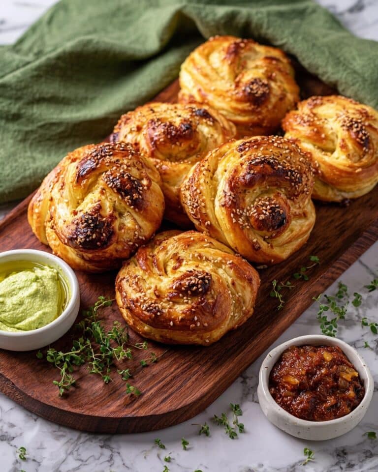 Cheesy Pesto Braided Puffs Recipe