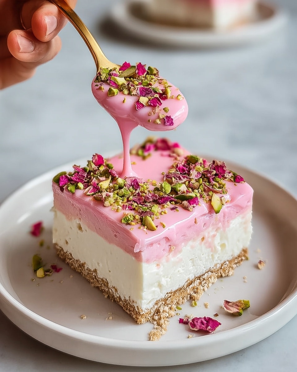 Pistachio Rose Milk Cake Recipe - Recipe Image