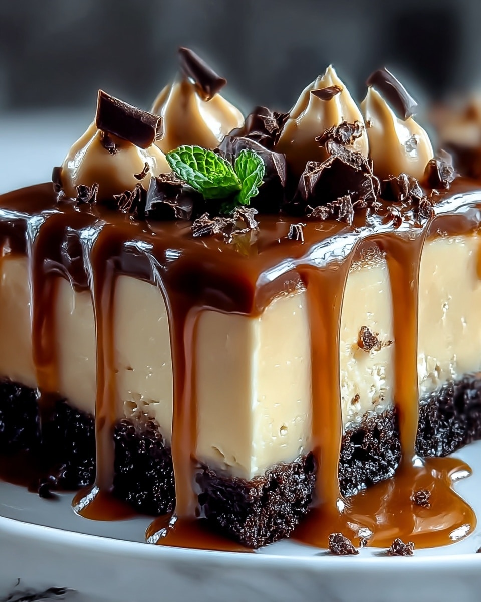 Irresistibly Rich Milky Way Caramel Cheesecake Brownies Recipe - Recipe Image
