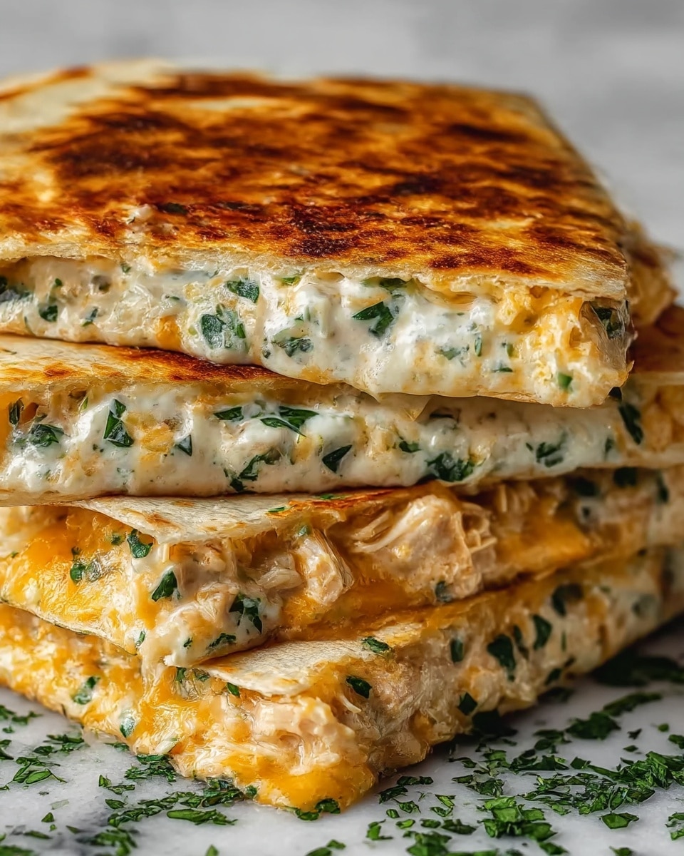 High-Protein Chicken Ranch Quesadilla Recipe - Recipe Image